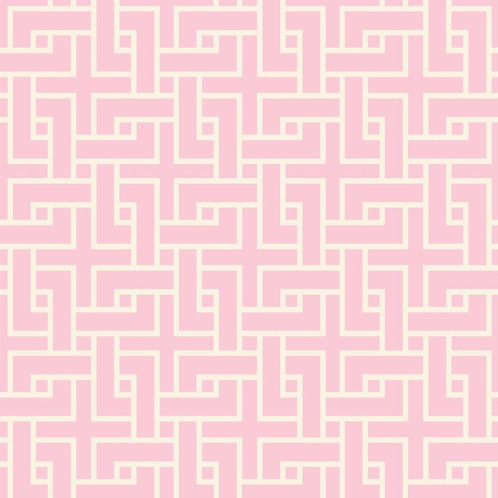 Manchurian Fret Petal Pink by RM CoCo Fabric