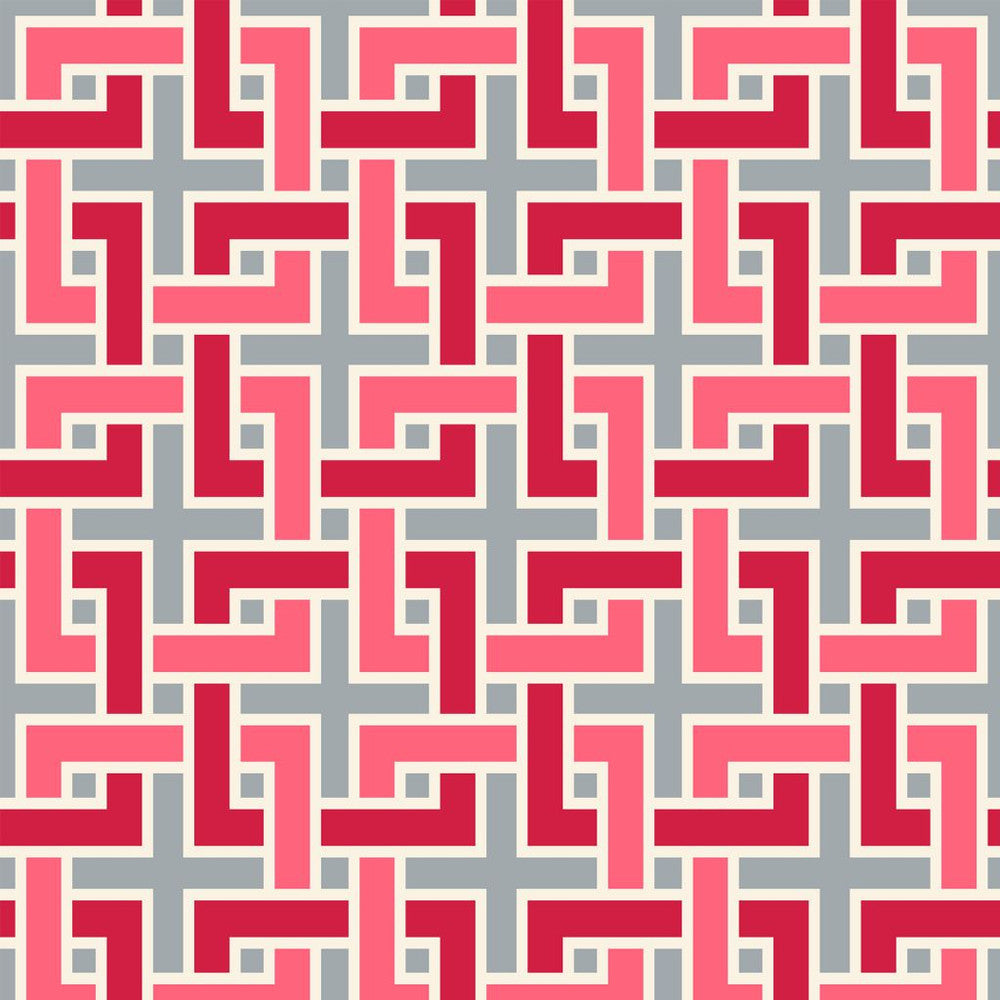 Manchurian Fret Platinum by RM CoCo Fabric