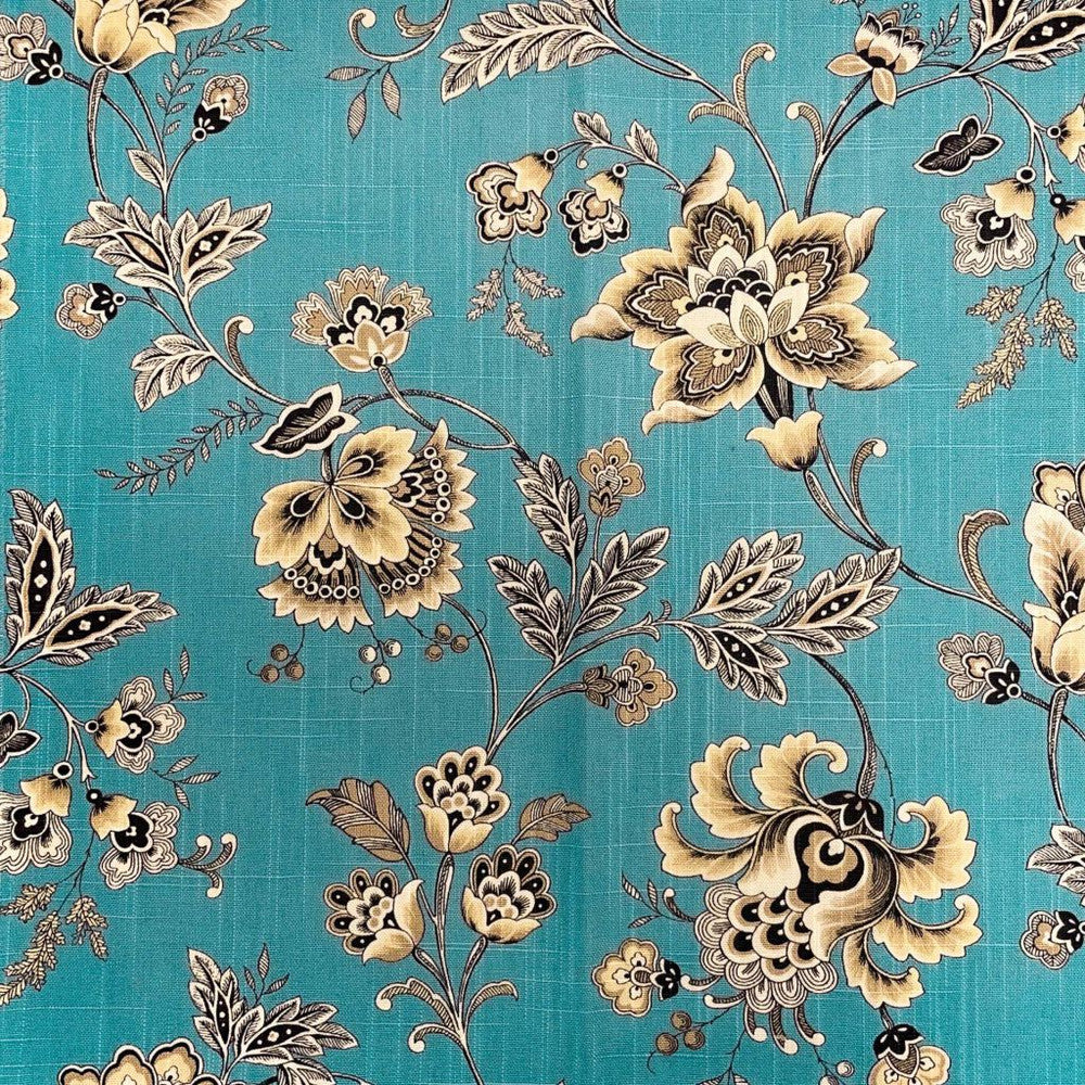 Wightwick Manor Blue Heaven by RM CoCo Fabric Inspired Living Vol 10 100% Cotton See Sample 30000 Horizontal: 27 and Vertical: 17 54 - Fabric Carolina -