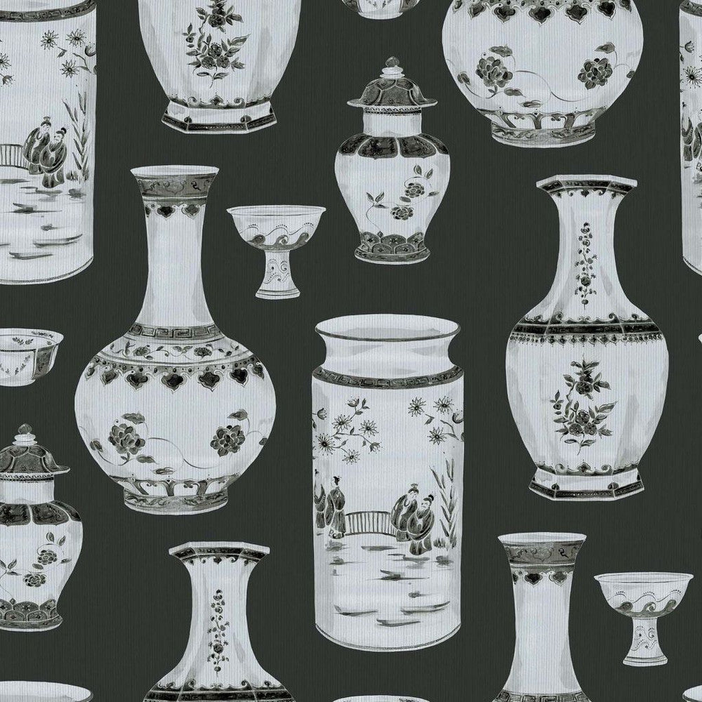Ming Dynasty Charcoal by RM CoCo Fabric