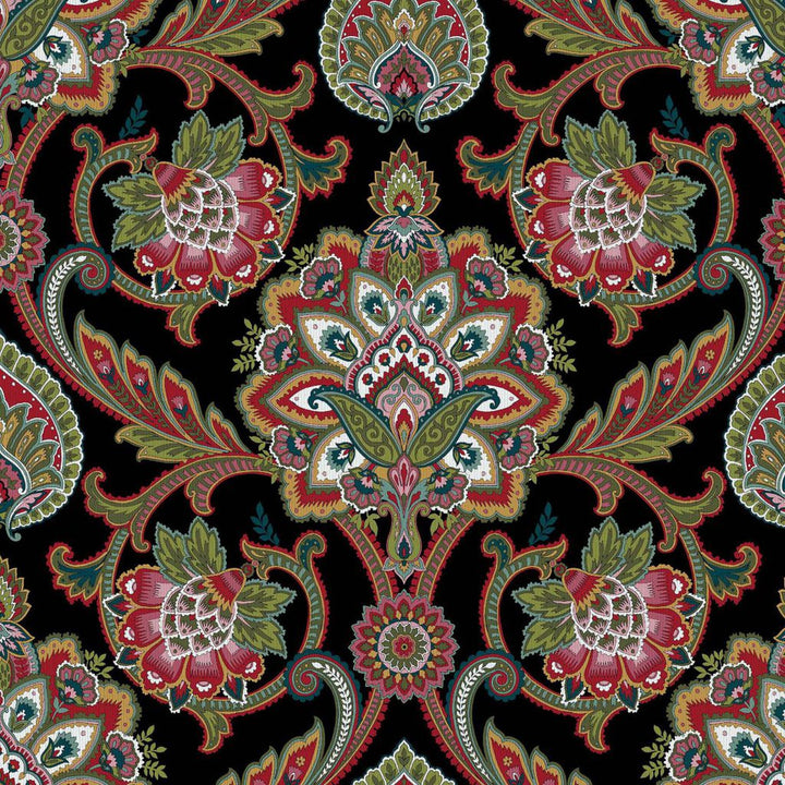 Blickling Garden Damask Black Jewel by RM CoCo Fabric ColorWorks Fall 2021 RM Studio See Sample 0 Horizontal: 27 and Vertical: 27 0 - Fabric Carolina -
