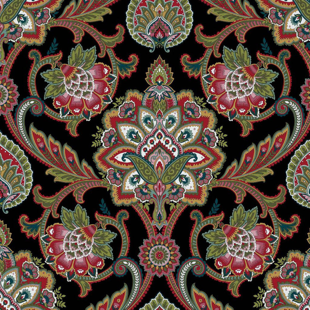 Blickling Garden Damask Black Jewel by RM CoCo Fabric
