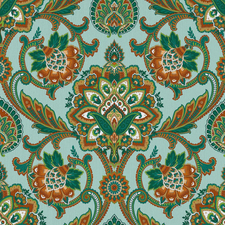 Blickling Garden Damask Tidal Pool by RM CoCo Fabric