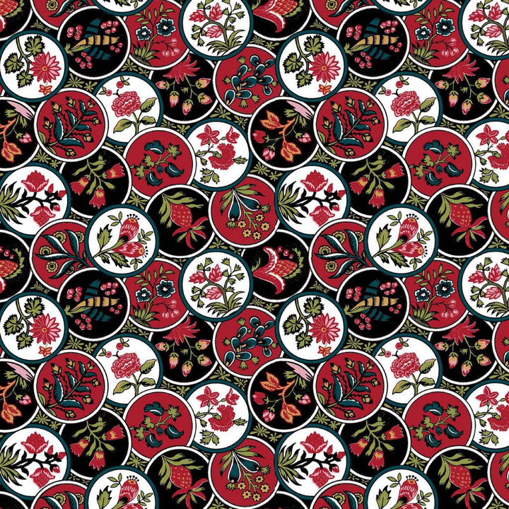 Cloisonné Black Jewel by RM CoCo Fabric ColorWorks Fall 2021 RM Studio See Sample 0 Horizontal: 6.75 and Vertical: 6.75 0 - Fabric Carolina -