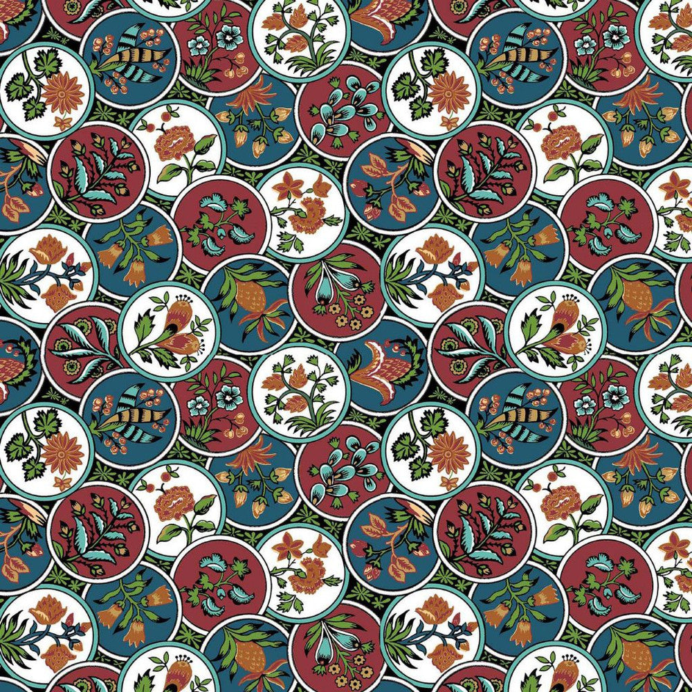 Cloisonné Tuscan Red by RM CoCo Fabric
