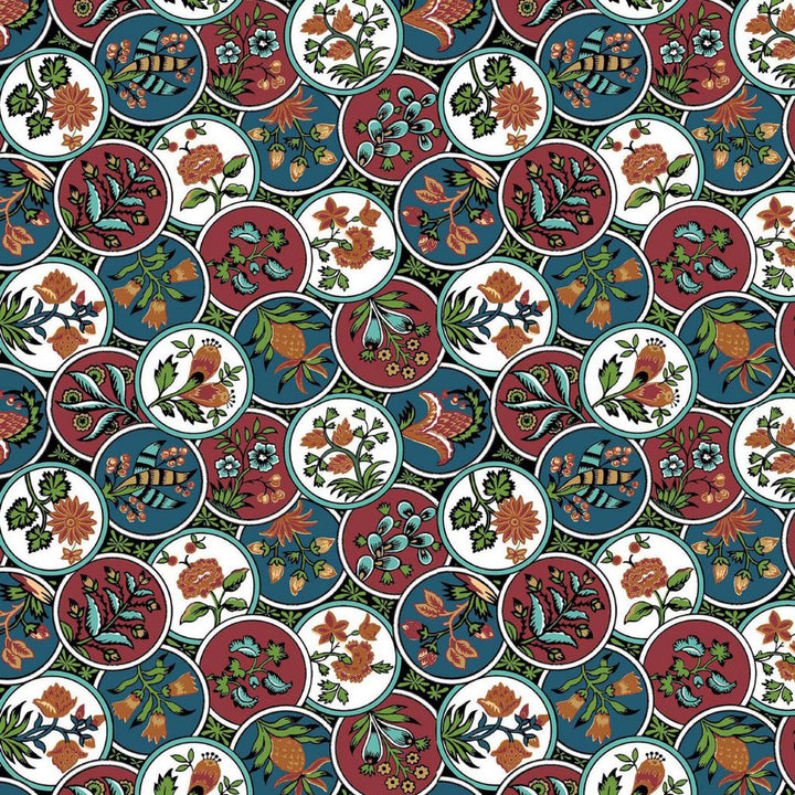 Cloisonné Tuscan Red by RM CoCo Fabric