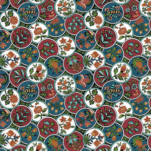 Cloisonné Tuscan Red by RM CoCo Fabric