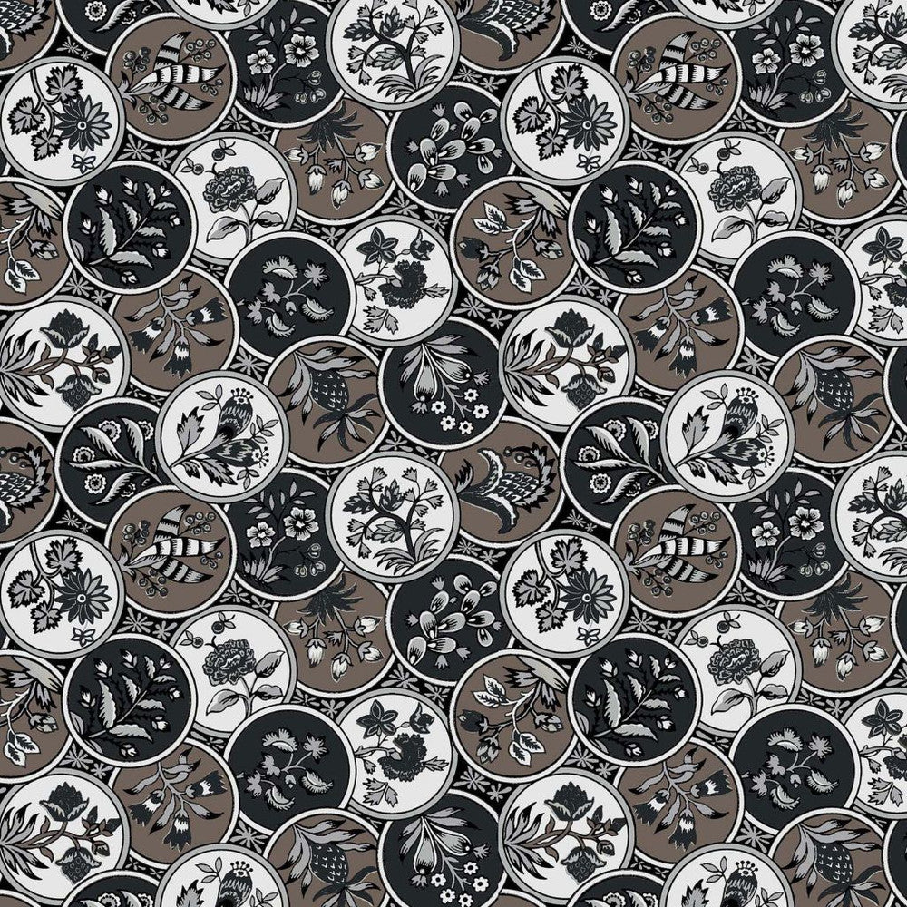 Cloisonné Charcoal by RM CoCo Fabric