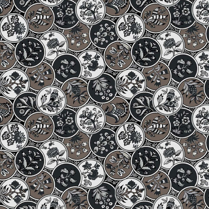 Cloisonné Charcoal by RM CoCo Fabric