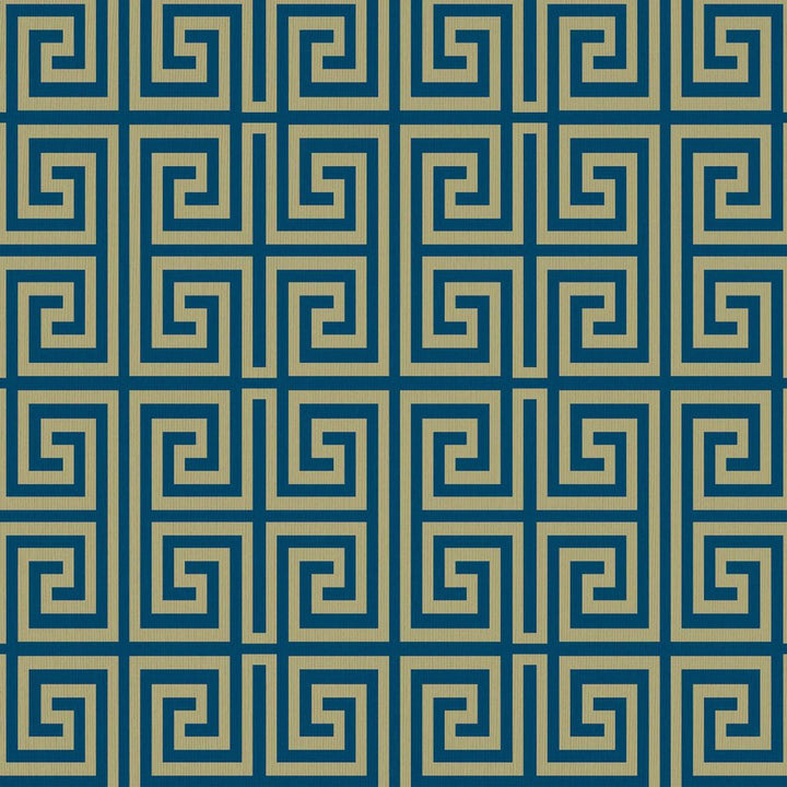 Emperor's Fret Blue Stone by RM CoCo Fabric