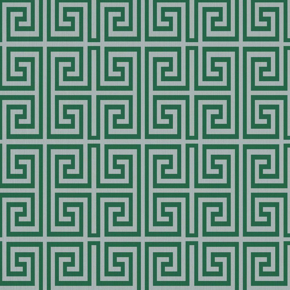 Emperor's Fret Celadon by RM CoCo Fabric