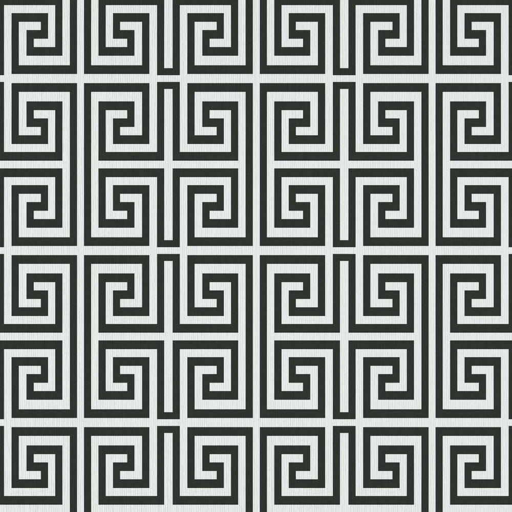 Emperor's Fret Charcoal by RM CoCo Fabric