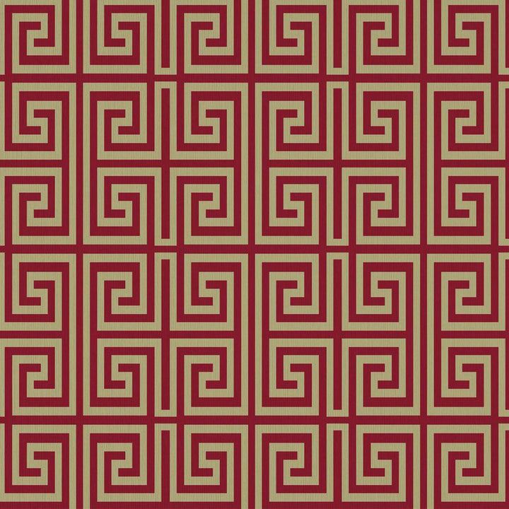 Emperor's Fret Cinnabar by RM CoCo Fabric