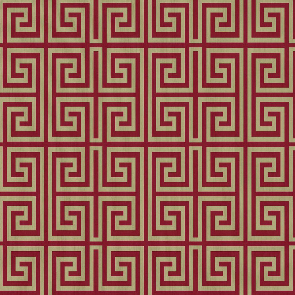 Emperor's Fret Cinnabar by RM CoCo Fabric ColorWorks Fall 2021 RM Studio See Sample 0 Horizontal: 4.5 and Vertical: 4.5 0 - Fabric Carolina -