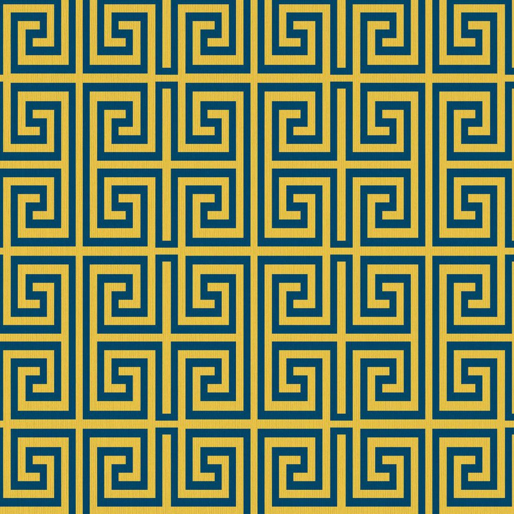 Emperor's Fret Cobalt by RM CoCo Fabric ColorWorks Fall 2021 RM Studio See Sample 0 Horizontal: 4.5 and Vertical: 4.5 0 - Fabric Carolina -