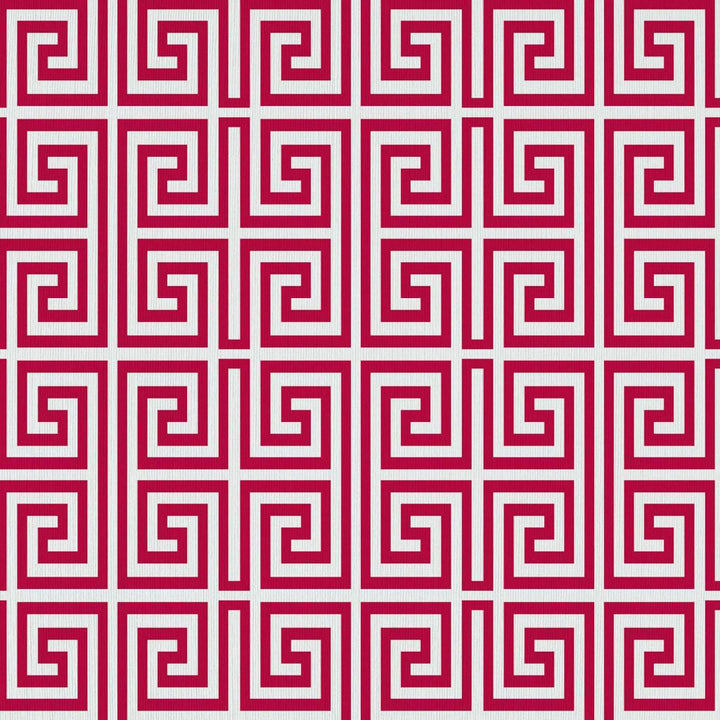Emperor's Fret Lacquer Red by RM CoCo Fabric