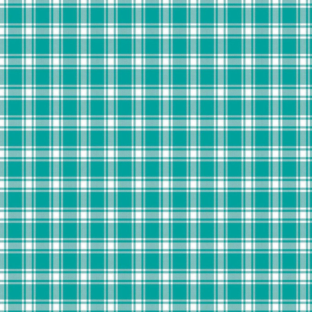 Geneviève Check Aegean by RM CoCo Fabric