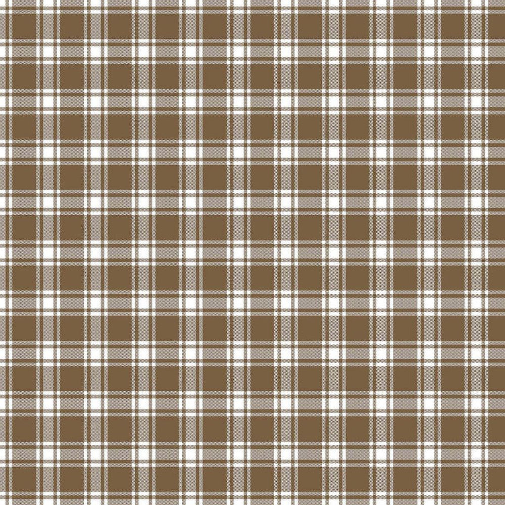 Geneviève Check Chestnut by RM CoCo Fabric