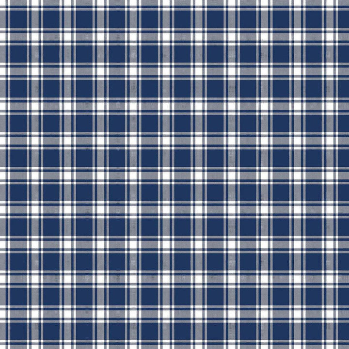 Geneviève Check Cobalt by RM CoCo Fabric