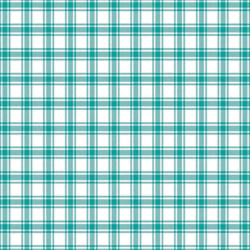 Geneviève Check Sea Glass by RM CoCo Fabric