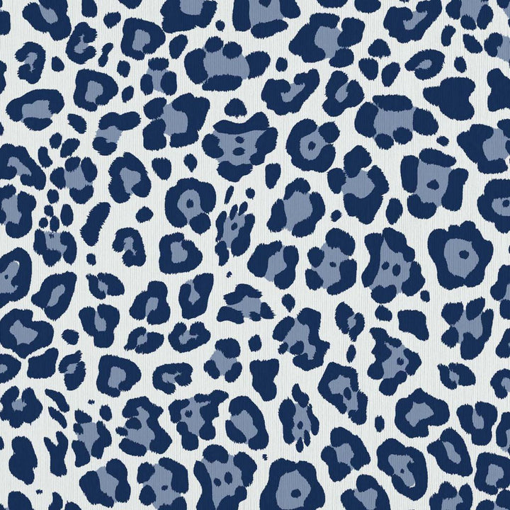 Leopard Dance Cornflower by RM CoCo Fabric