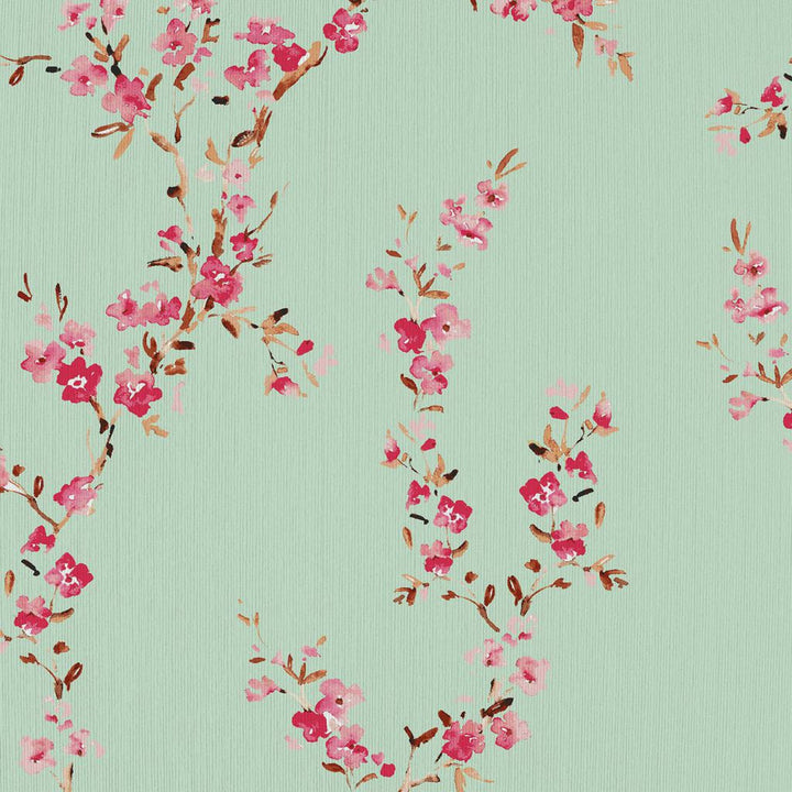 Manchurian Blossoms Celadon by RM CoCo Fabric