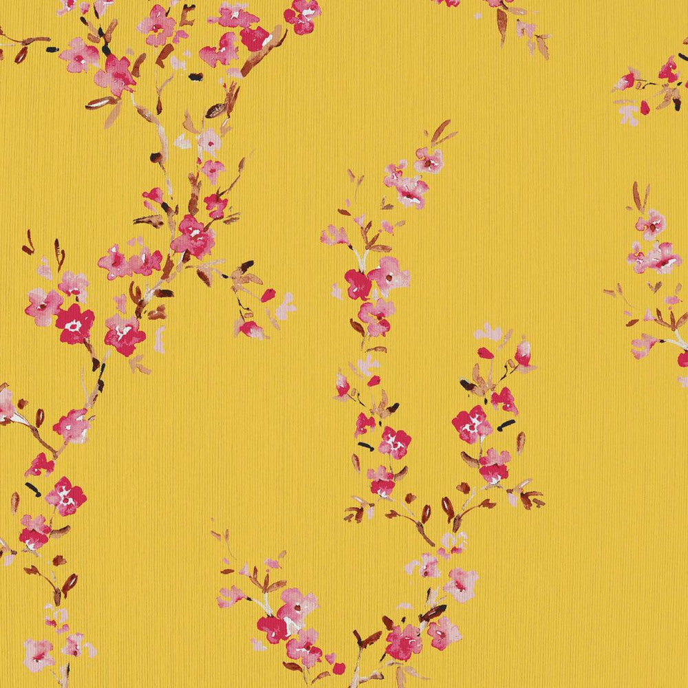 Manchurian Blossoms Imperial Yellow by RM CoCo Fabric ColorWorks Fall 2021 RM Studio See Sample 0 Horizontal: 27 and Vertical: 27 0 - Fabric Carolina -
