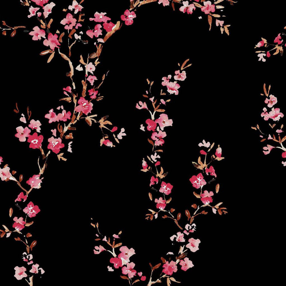 Manchurian Blossoms Onyx by RM CoCo Fabric