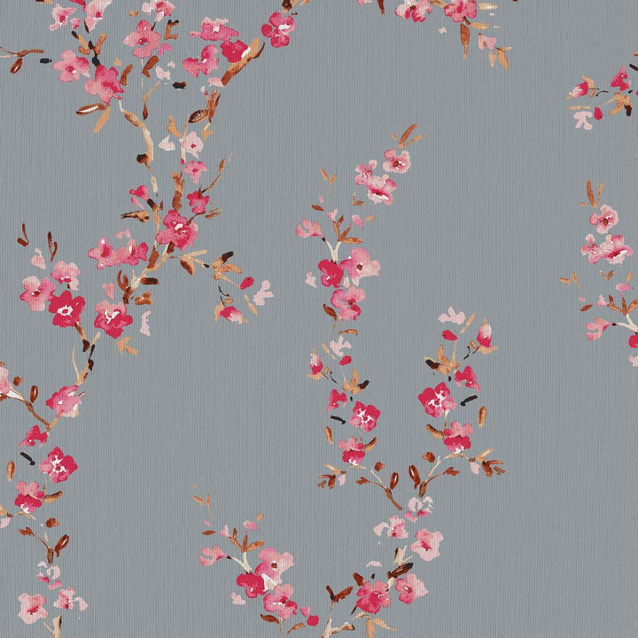 Manchurian Blossoms Platinum by RM CoCo Fabric