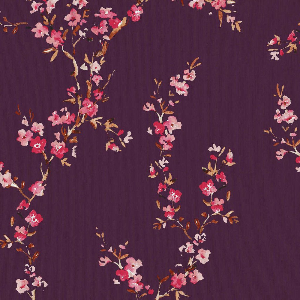 Manchurian Blossoms Plum by RM CoCo Fabric ColorWorks Fall 2021 RM Studio See Sample 0 Horizontal: 27 and Vertical: 27 0 - Fabric Carolina -