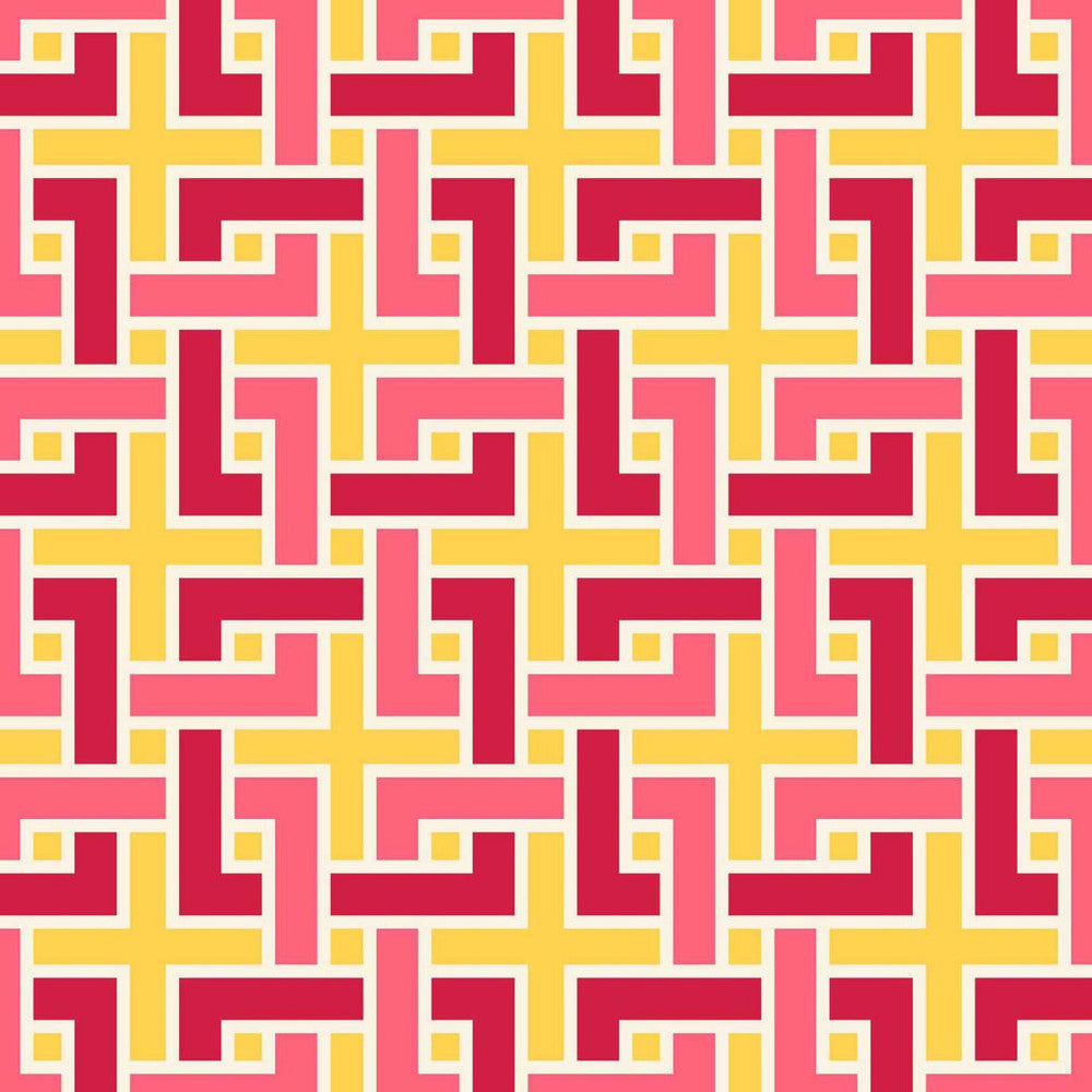 Manchurian Fret Imperial Yellow by RM CoCo Fabric ColorWorks Fall 2021 RM Studio See Sample 0 Horizontal: 3 and Vertical: 3 0 - Fabric Carolina -