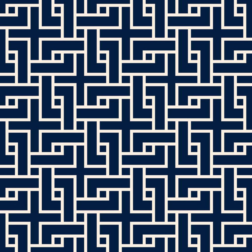 Manchurian Fret Navy by RM CoCo Fabric ColorWorks Fall 2021 RM Studio See Sample 0 Horizontal: 3 and Vertical: 3 0 - Fabric Carolina -