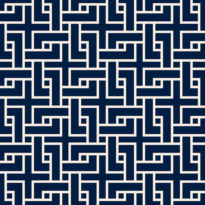 Manchurian Fret Navy by RM CoCo Fabric ColorWorks Fall 2021 RM Studio See Sample 0 Horizontal: 3 and Vertical: 3 0 - Fabric Carolina -