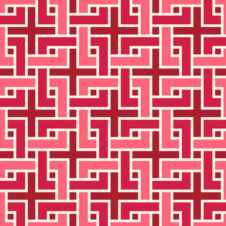 Manchurian Fret Maraschino by RM CoCo Fabric ColorWorks Fall 2021 RM Studio See Sample 0 Horizontal: 3 and Vertical: 3 0 - Fabric Carolina -