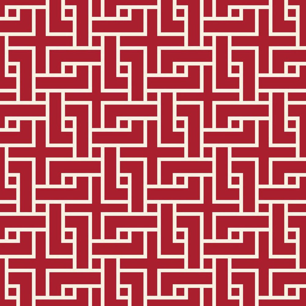 Manchurian Fret Garnet by RM CoCo Fabric