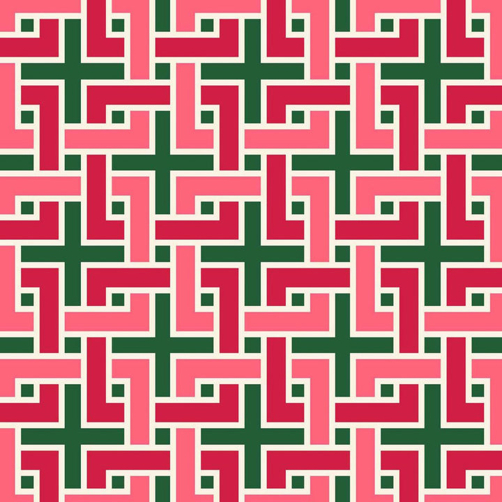 Manchurian Fret Emerald by RM CoCo Fabric