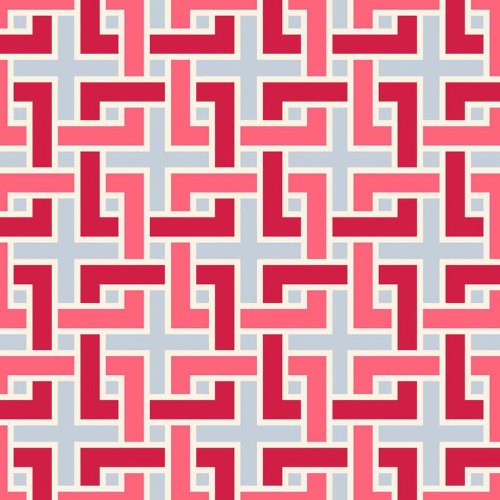 Manchurian Fret Wedgewinkle by RM CoCo Fabric