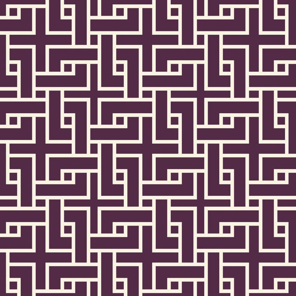 Manchurian Fret Aubergine by RM CoCo Fabric ColorWorks Fall 2021 RM Studio See Sample 0 Horizontal: 3 and Vertical: 3 0 - Fabric Carolina -