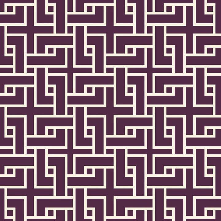 Manchurian Fret Aubergine by RM CoCo Fabric ColorWorks Fall 2021 RM Studio See Sample 0 Horizontal: 3 and Vertical: 3 0 - Fabric Carolina -