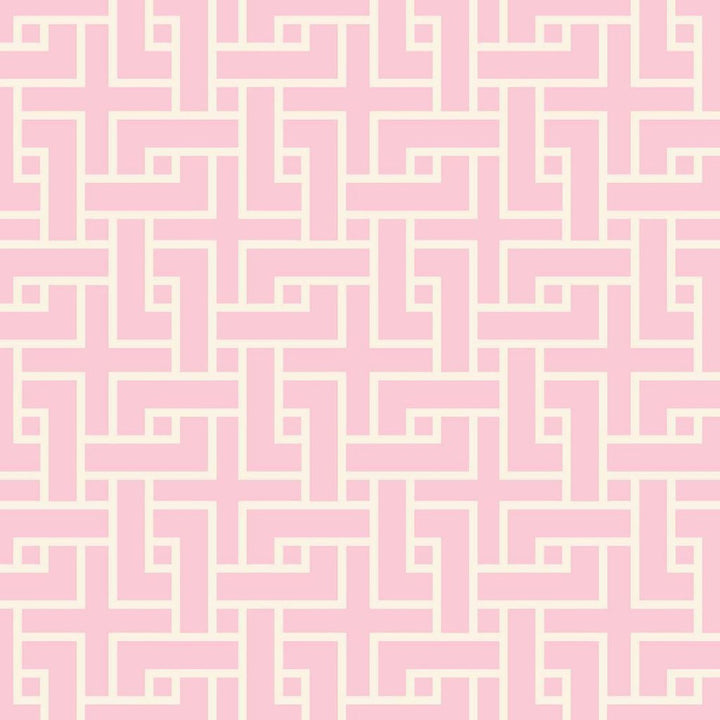 Manchurian Fret Petal Pink by RM CoCo Fabric