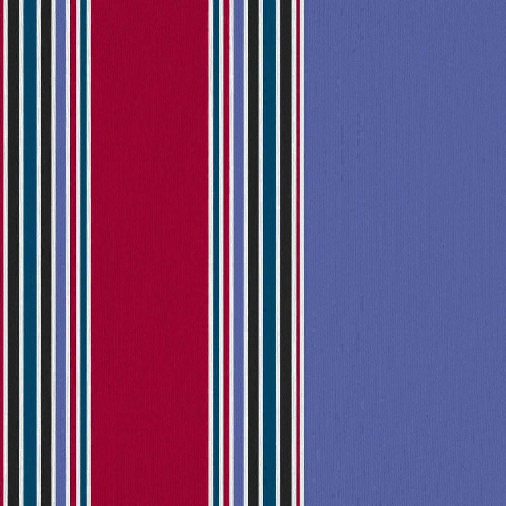 Ming Stripe Lacquer Red by RM CoCo Fabric