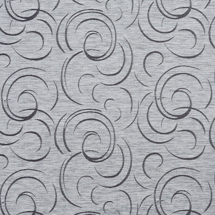 1641 Platinum Swirl by Charlotte Fabric Modern Tapestry 100% Woven Polyester Asia Exceeds 200,000 Wyzenbeek Rubs (Heavy Duty) Horizontal: 9.5" x Vertical: 14" 54 Inches - Fabric Carolina -