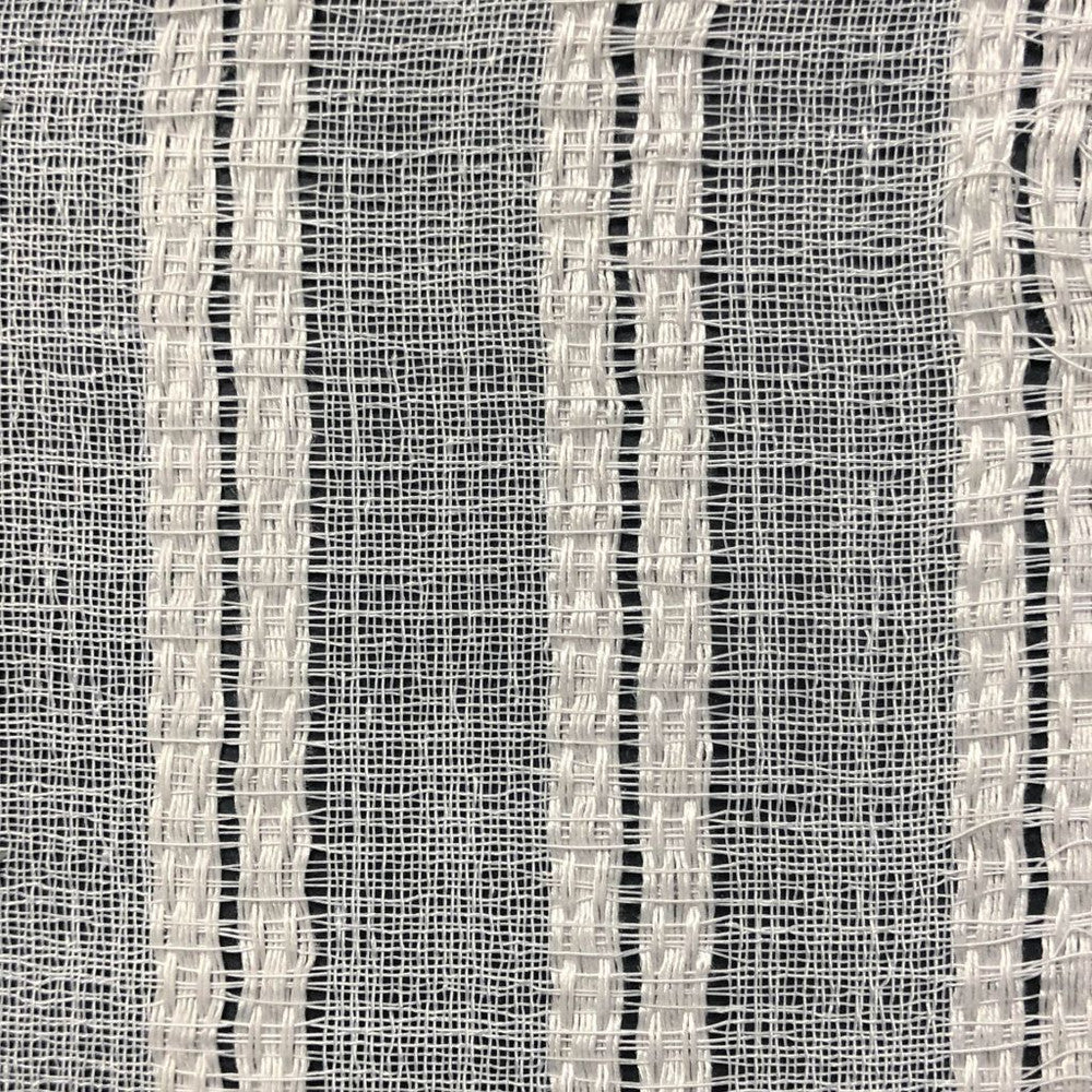 Between The Lines Wide-Width Sheer Alabaster by RM CoCo Fabric Room With A View 100% Polyester See Sample 0 Horizontal: 0.25 and Vertical: 0.8 118 - Fabric Carolina -