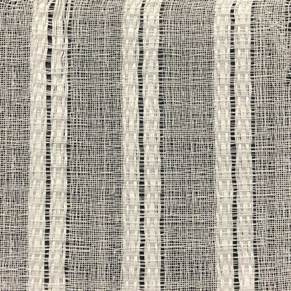 Between The Lines Wide-Width Sheer Chalk by RM CoCo Fabric