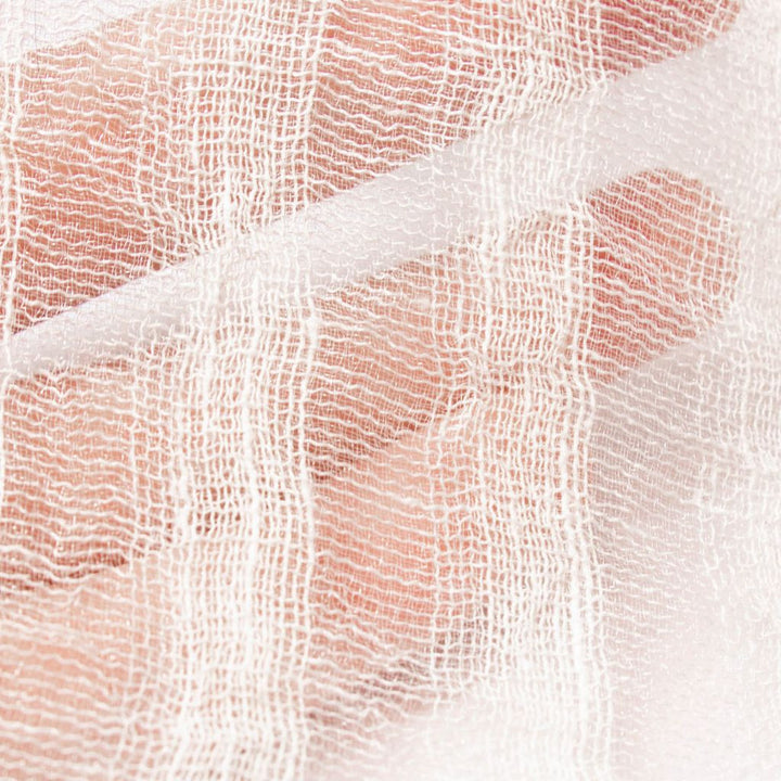 Painterly Stripe Wide-Width Sheer Frost by RM CoCo Fabric Room With A View 82% Polyester 18% Cotton See Sample 0 Horizontal: 0.5 and Vertical: 0 118 - Fabric Carolina -