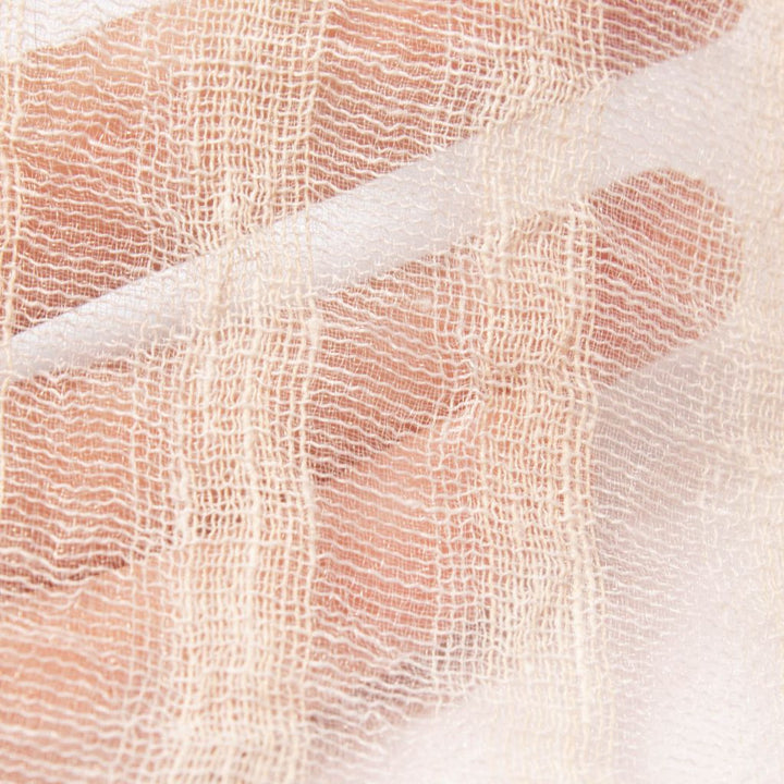 Painterly Stripe Wide-Width Sheer Sandstone by RM CoCo Fabric Room With A View 82% Polyester 18% Cotton See Sample 0 Horizontal: 0.5 and Vertical: 0 118 - Fabric Carolina -