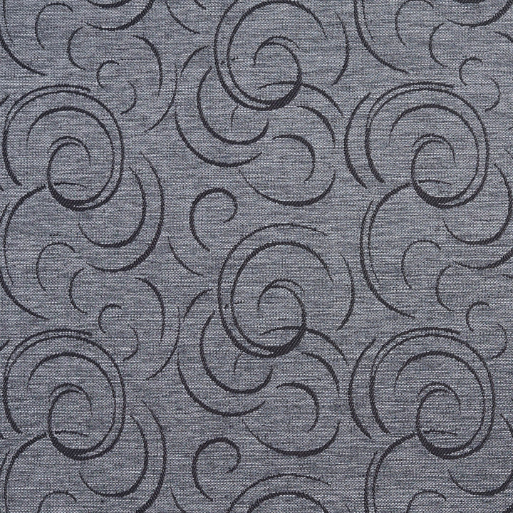 1645 Slate Swirl by Charlotte Fabric Modern Tapestry 100% Woven Polyester Asia Exceeds 200,000 Wyzenbeek Rubs (Heavy Duty) Horizontal: 9.5" x Vertical: 14" 54 Inches - Fabric Carolina -