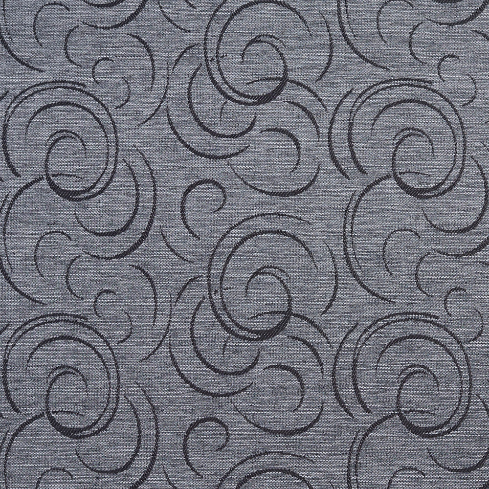 1645 Slate Swirl by Charlotte Fabric Modern Tapestry 100% Woven Polyester Asia Exceeds 200,000 Wyzenbeek Rubs (Heavy Duty) Horizontal: 9.5" x Vertical: 14" 54 Inches - Fabric Carolina -