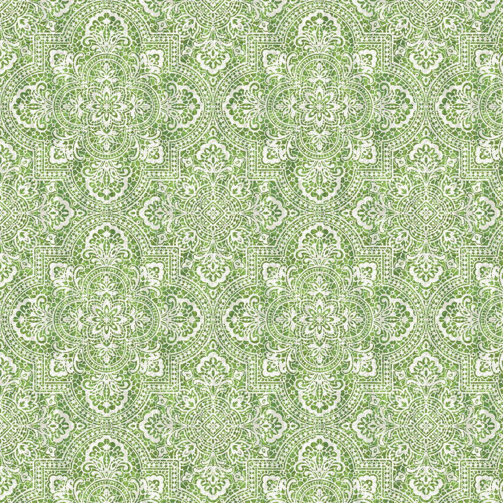 Alsace Damask Snow Pea by RM CoCo Fabric
