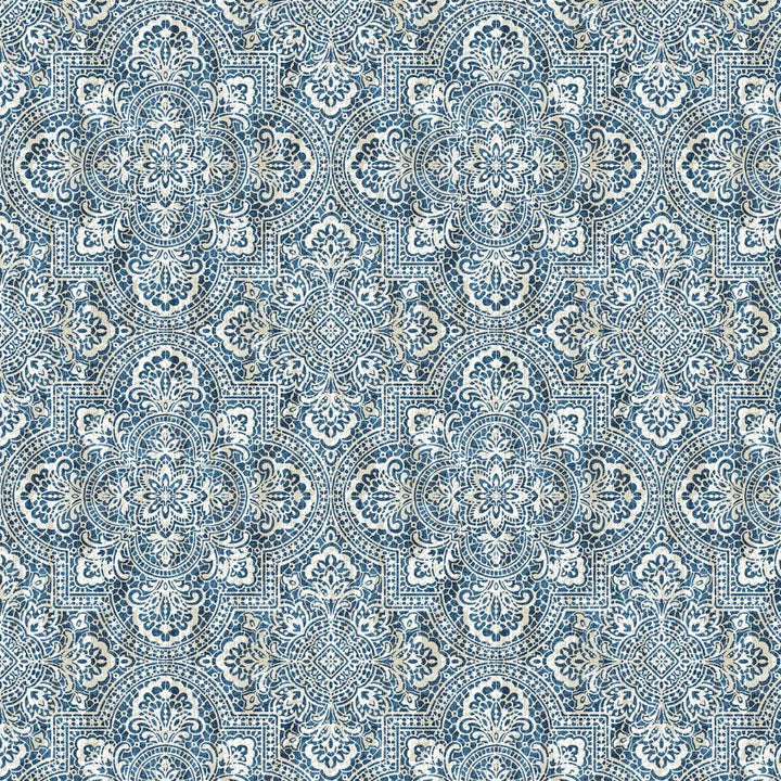 Alsace Damask Sapphire by RM CoCo Fabric